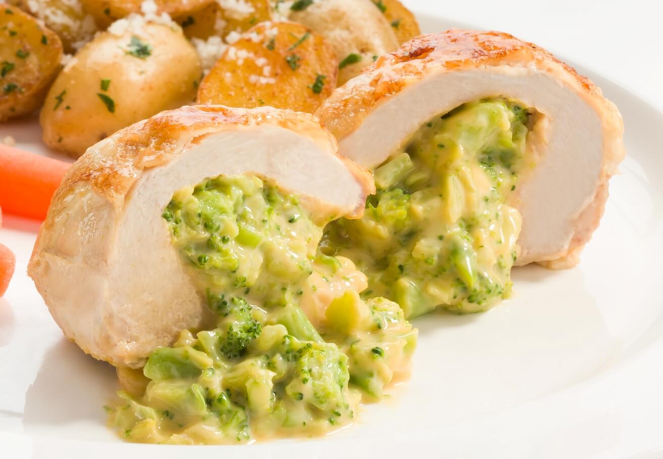 Brocolli & Cheddar Stuffed Chicken Breasts